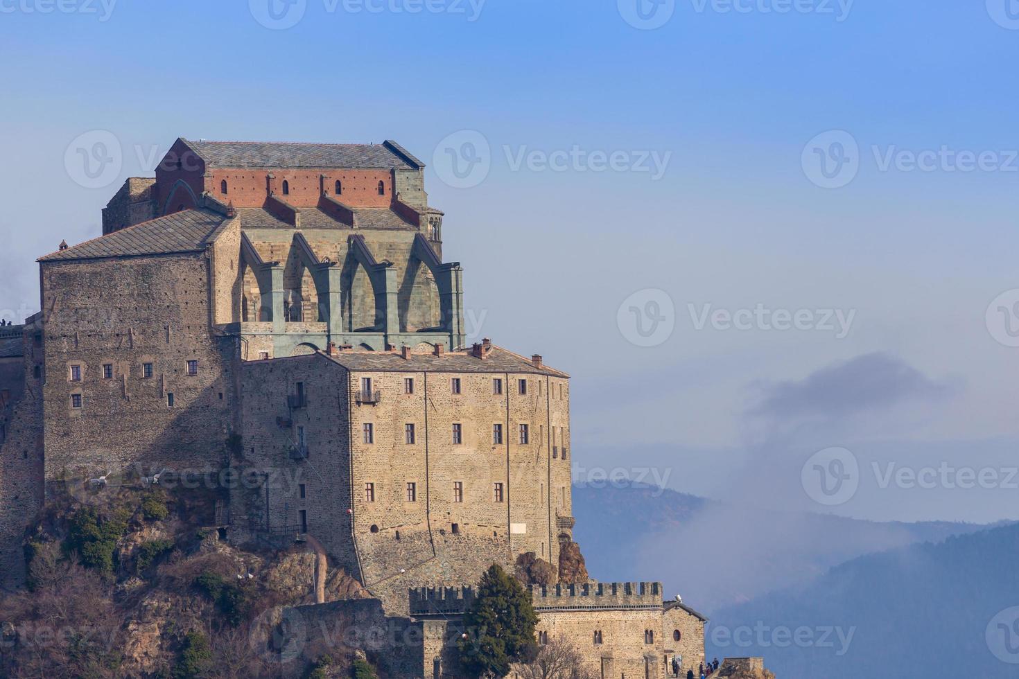 St Michael Abbey, Sacra di San Michele, Italy. Monastic mediaeval building. photo