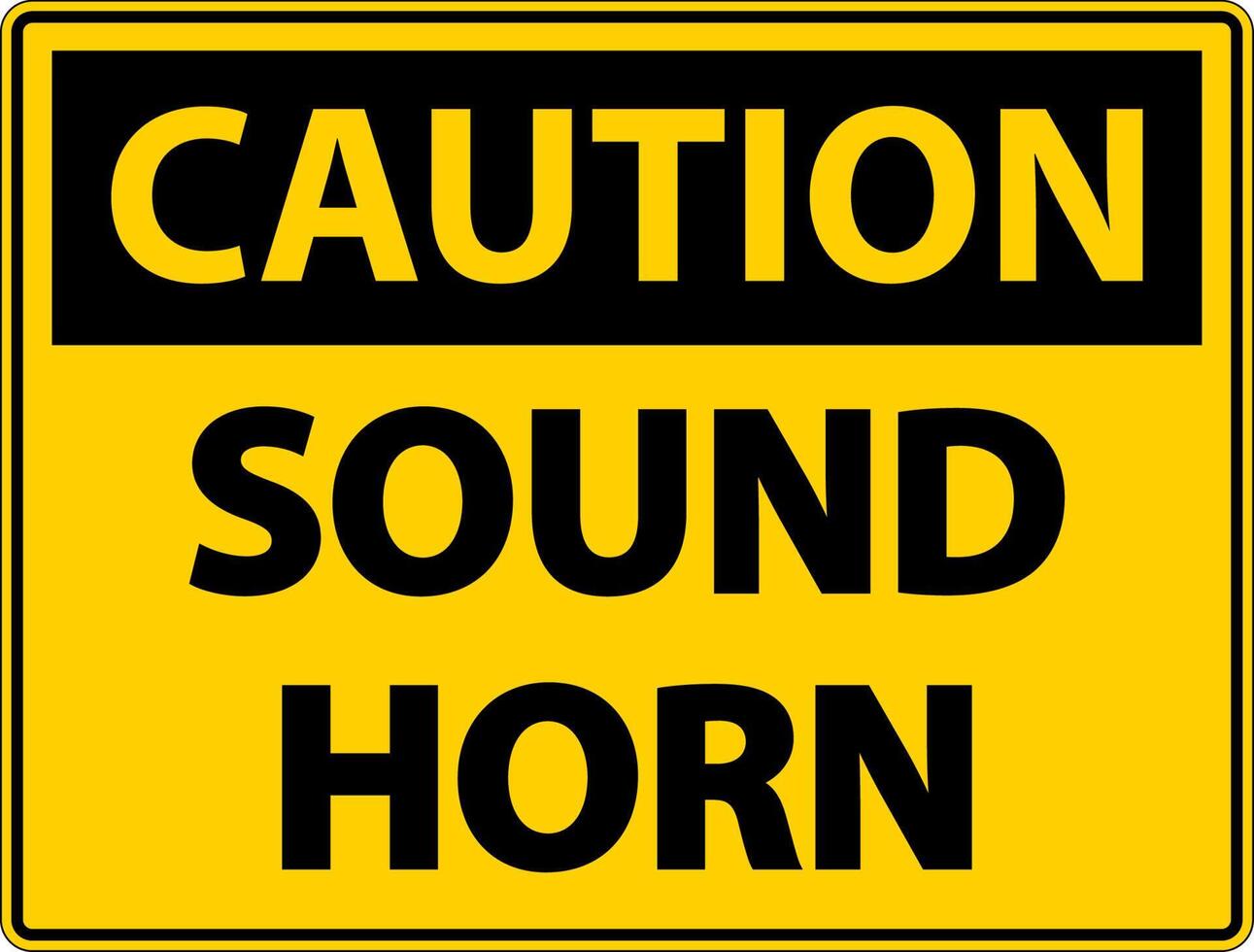 Caution Sound Horn Sign On White Background vector