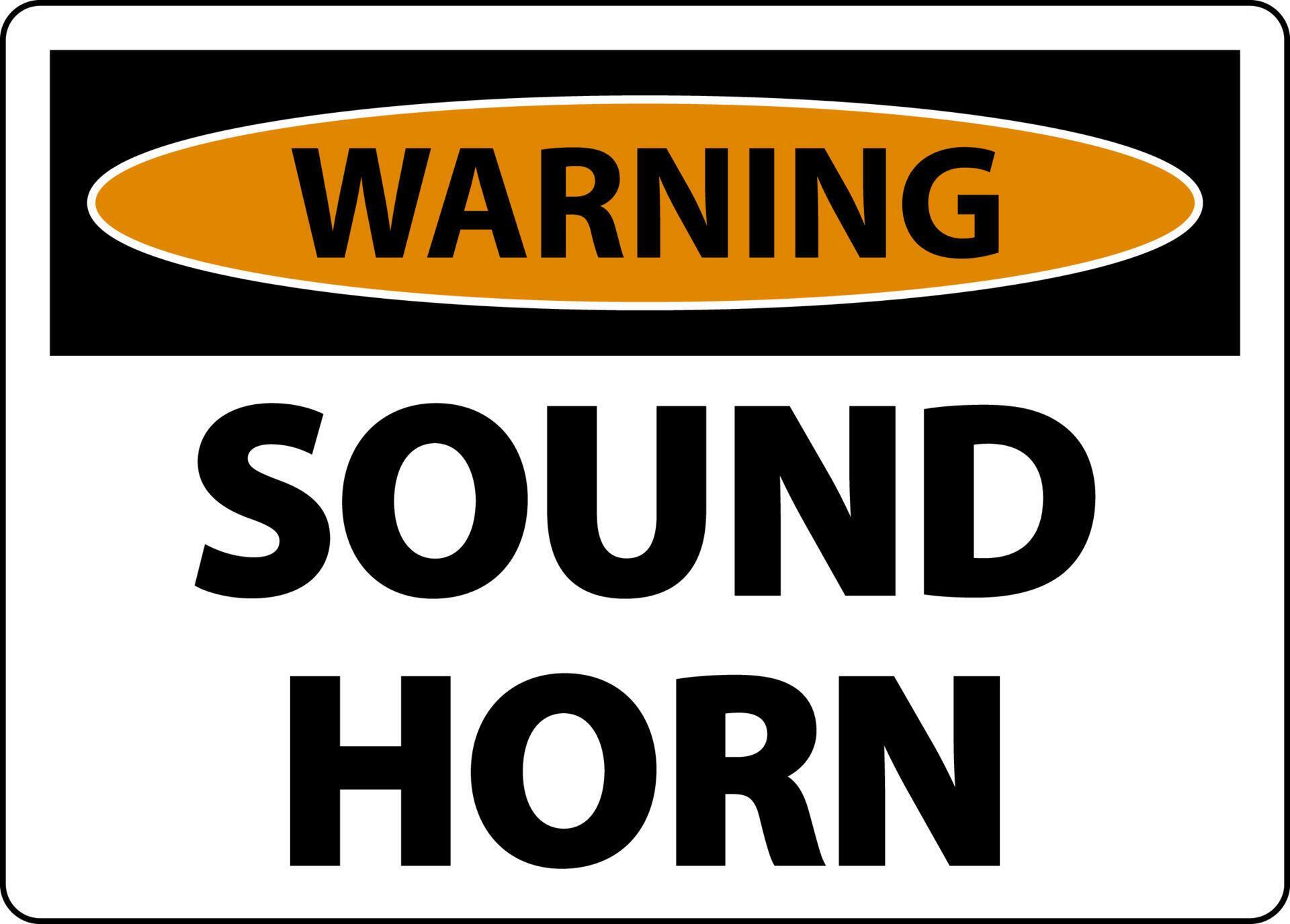 Warning Sound Horn Sign On White Background 6365585 Vector Art at Vecteezy