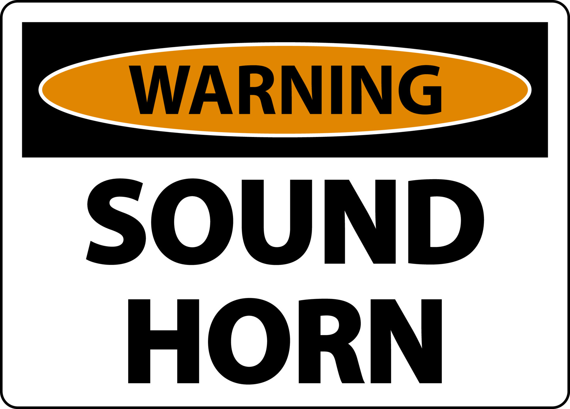 Warning Sound Horn Sign On White Background 6365585 Vector Art at Vecteezy