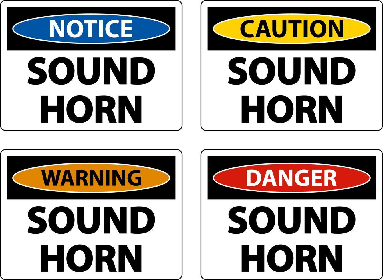 Sound Horn Sign On White Background vector