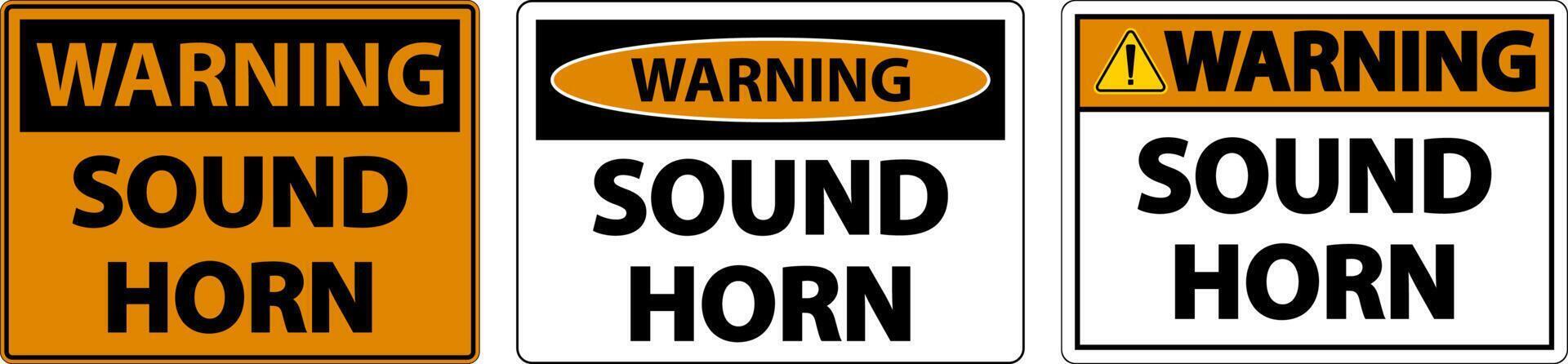 Warning Sound Horn Sign On White Background vector