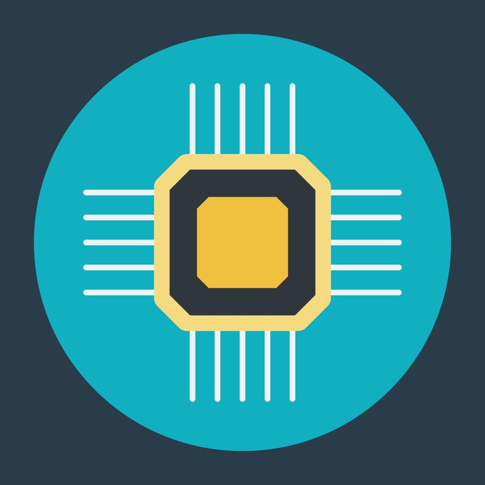 Processor Chip Concepts vector