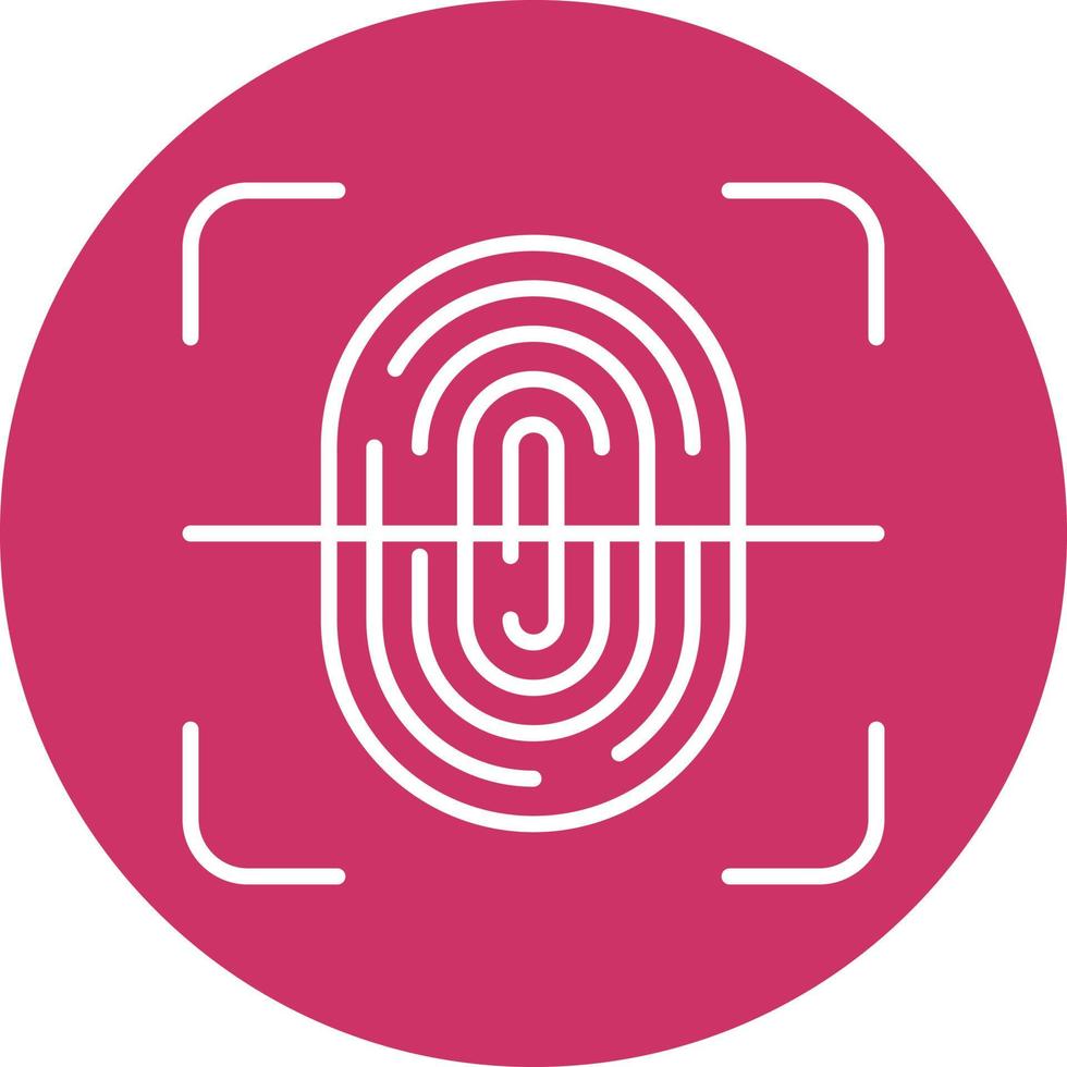 Fingerprint Scan Icon Style vector