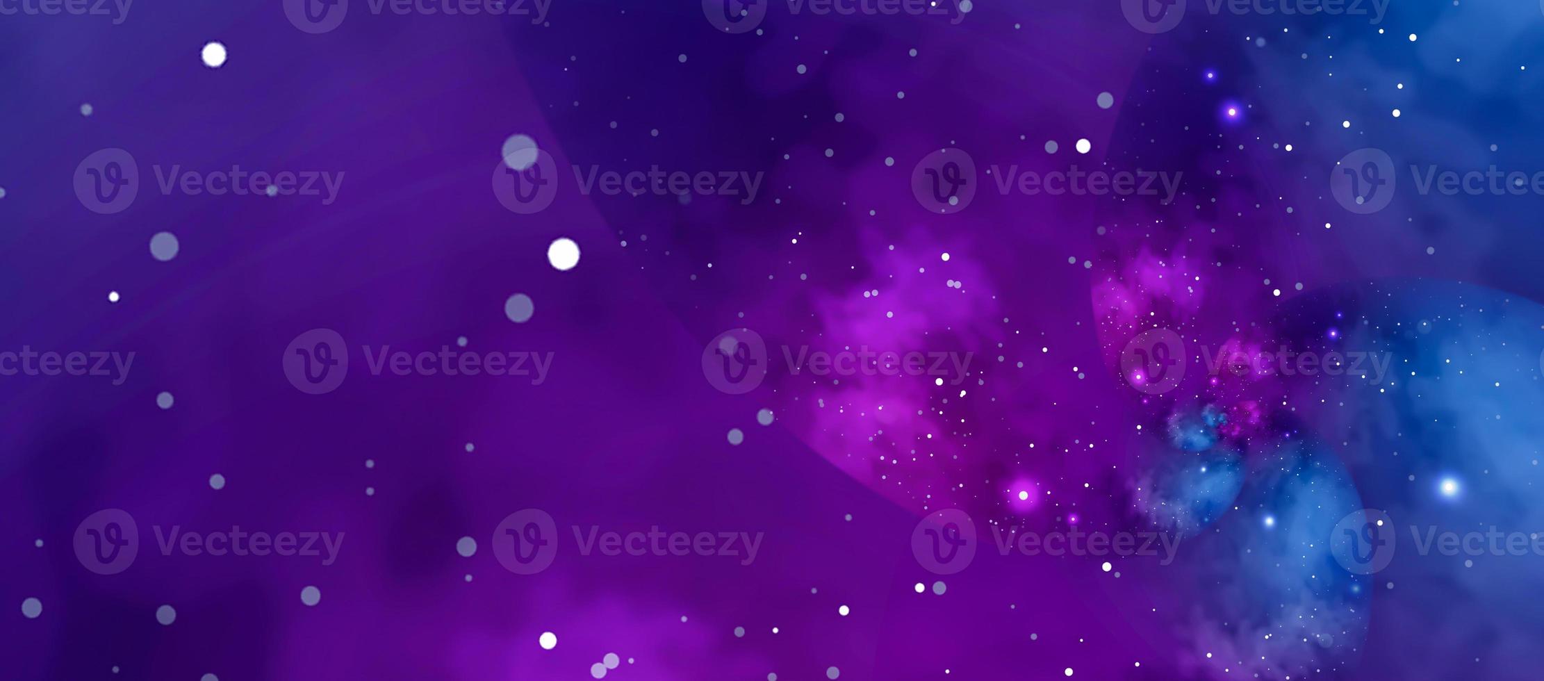 Starry background with blue and violet nebula. Concept for space, astronomy, galaxy, universe, science photo