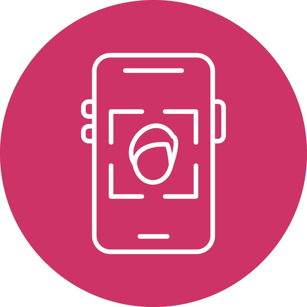Mobile Face Scan Icon Style vector