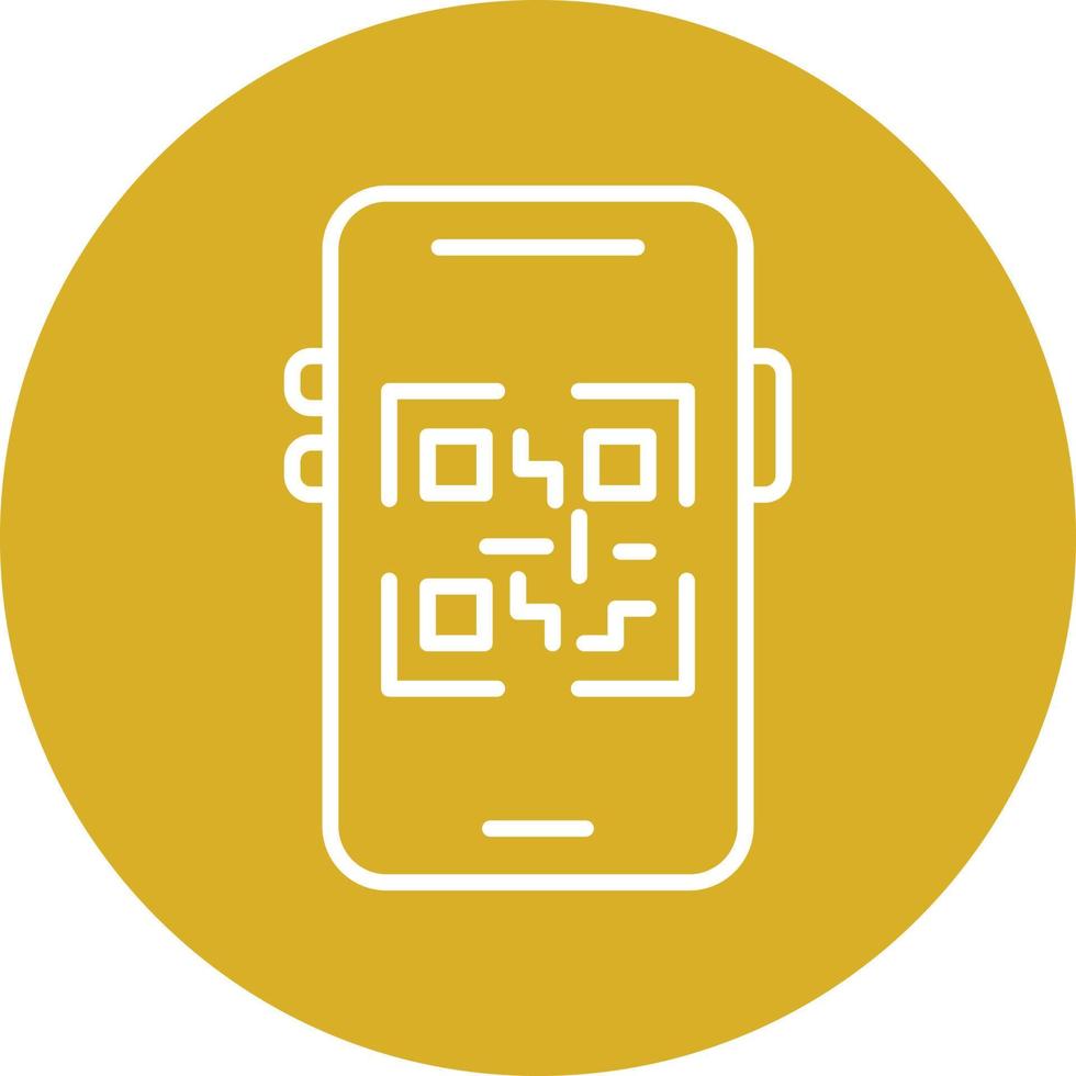 Mobile Qr Code Icon Style vector