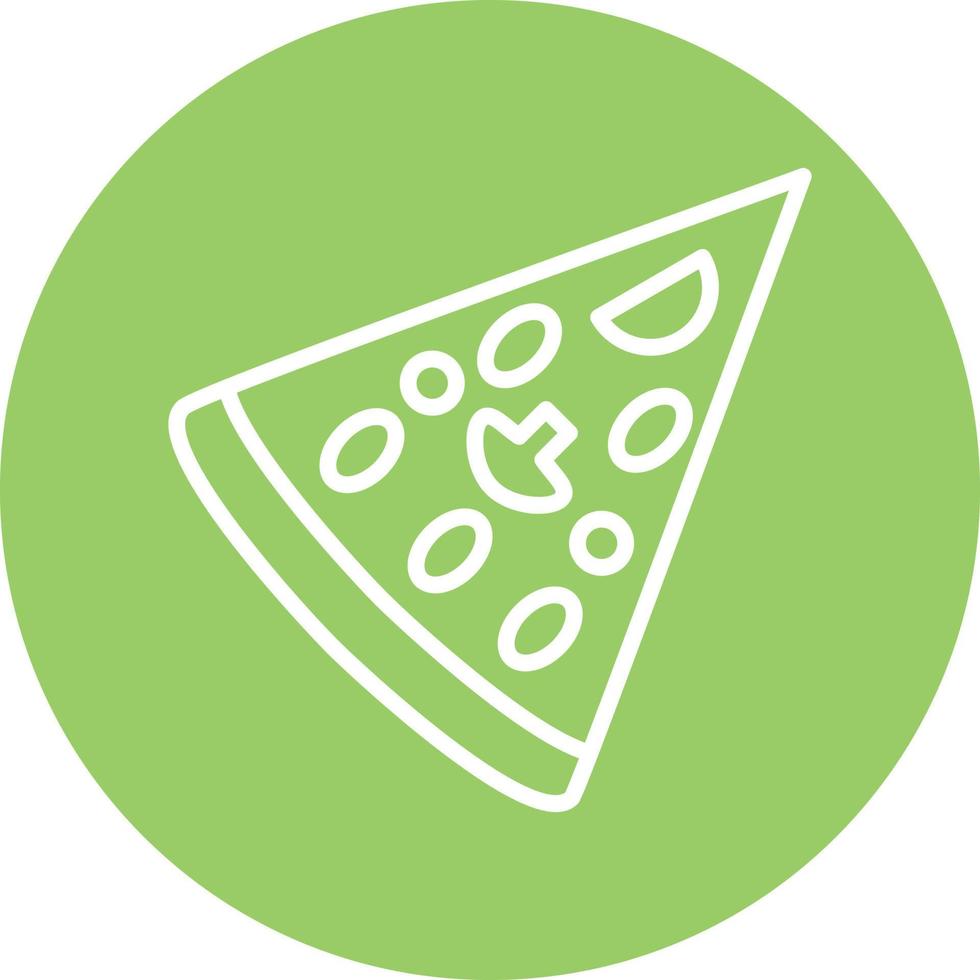 estilo de icono de rebanada de pizza vector