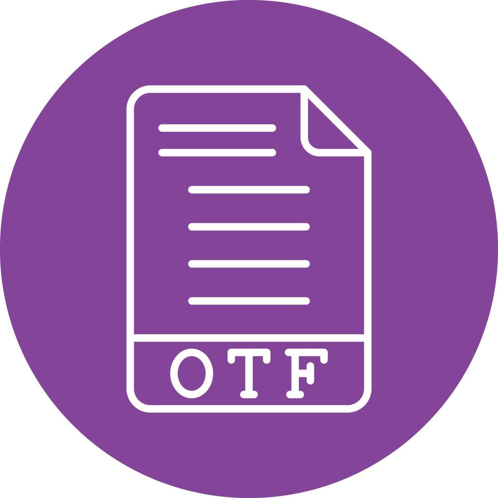 estilo de icono otf vector