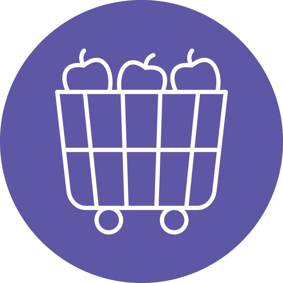 Fruit Cart Icon Style vector