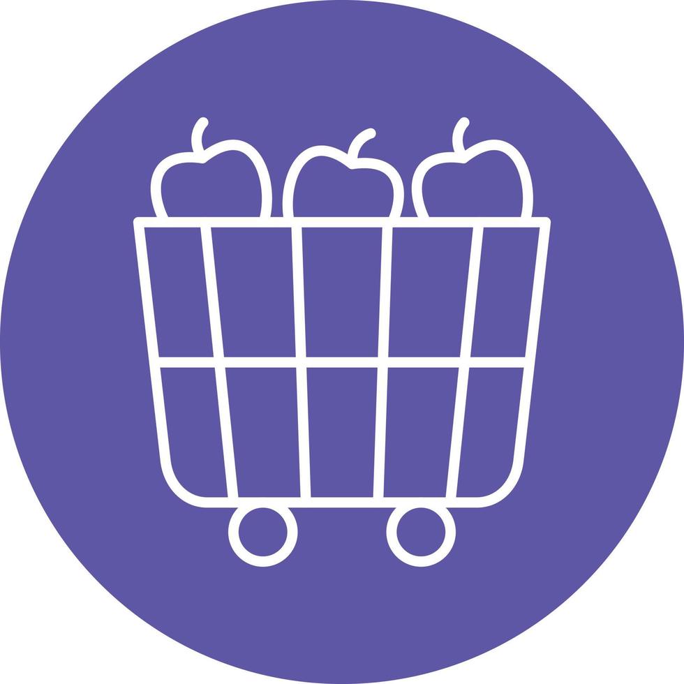 Fruit Cart Icon Style vector