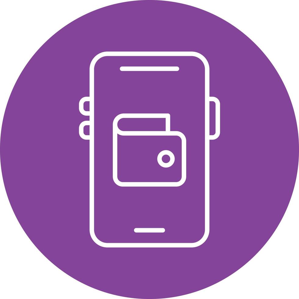 Mobile Wallet Icon Style vector