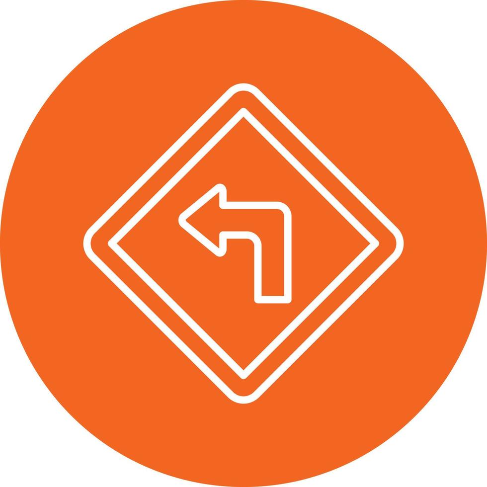 Turn Left Icon Style vector