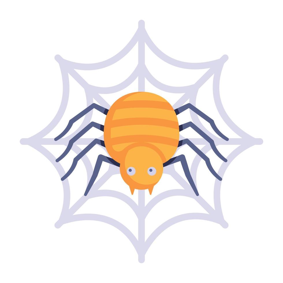 A trendy flat icon of cobweb, editable vector