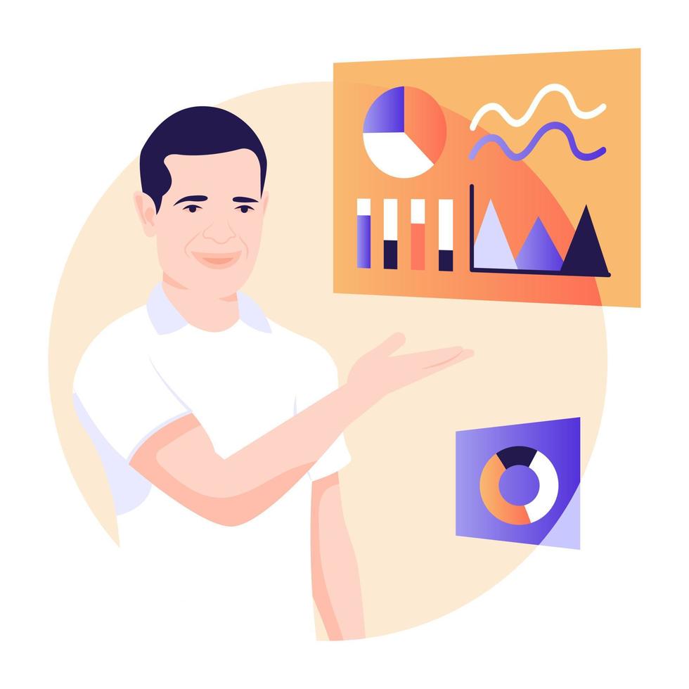 Medical discussion flat illustration, editable vector