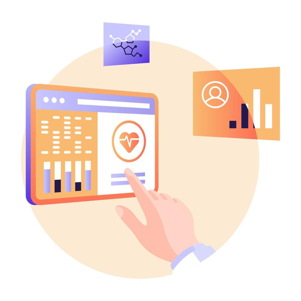 Medical discussion flat illustration, editable vector