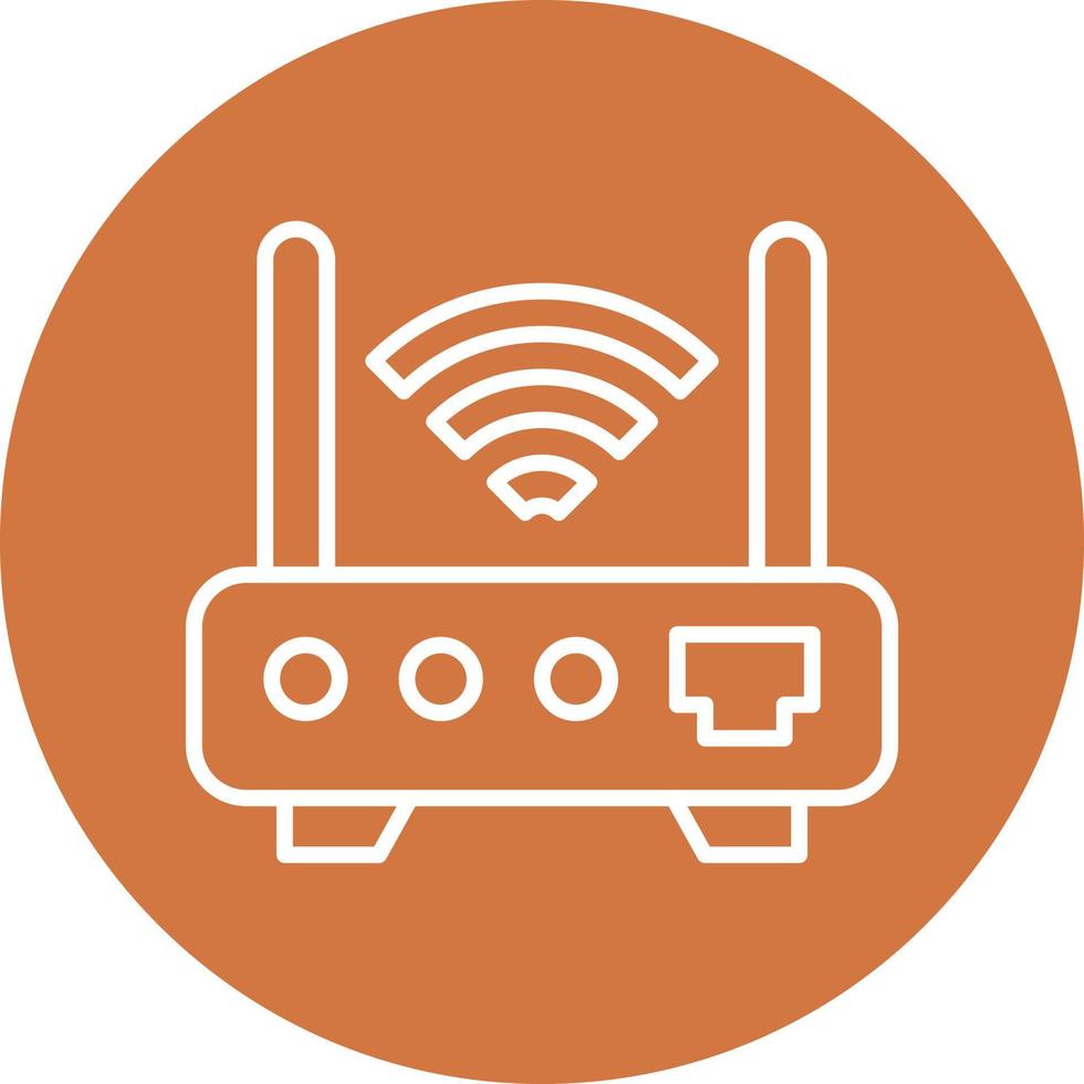 estilo de icono de enrutador wifi vector