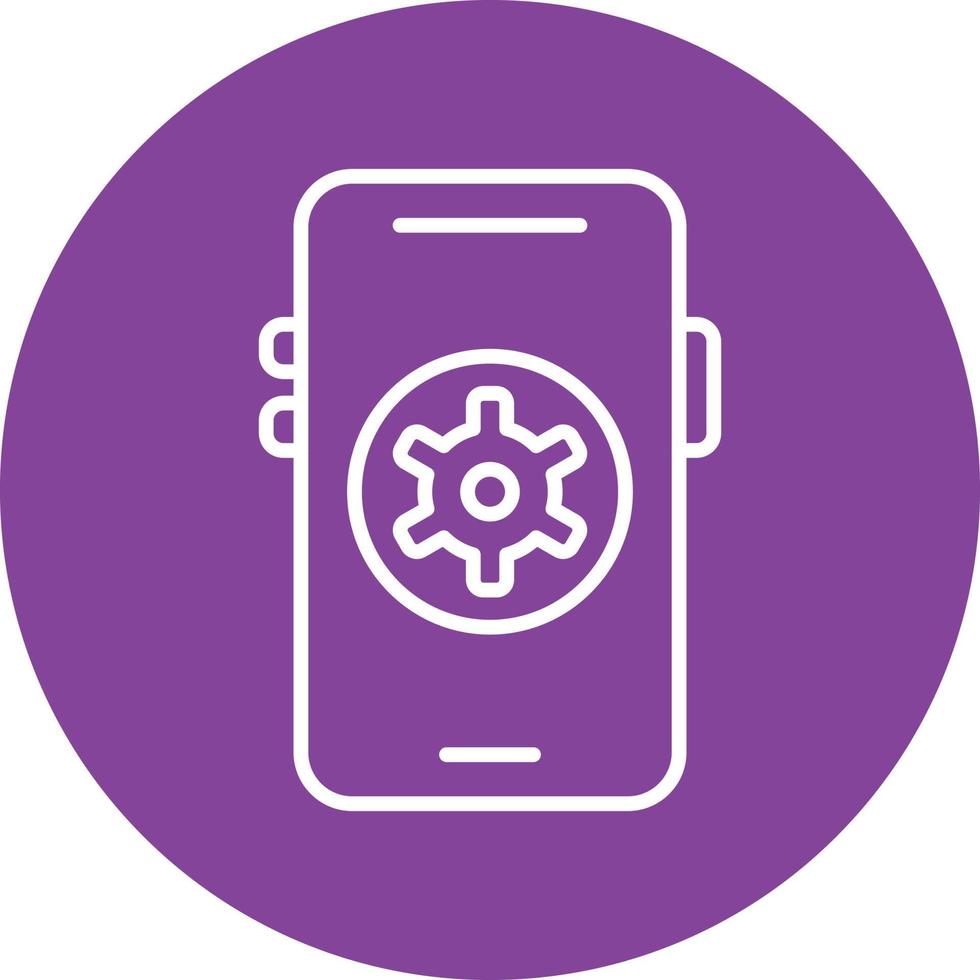 Mobile Settings Icon Style vector