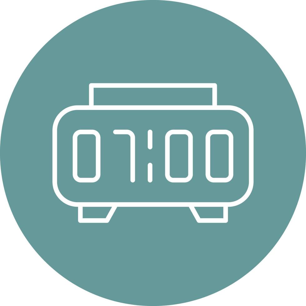 Digital Clock Icon Style vector