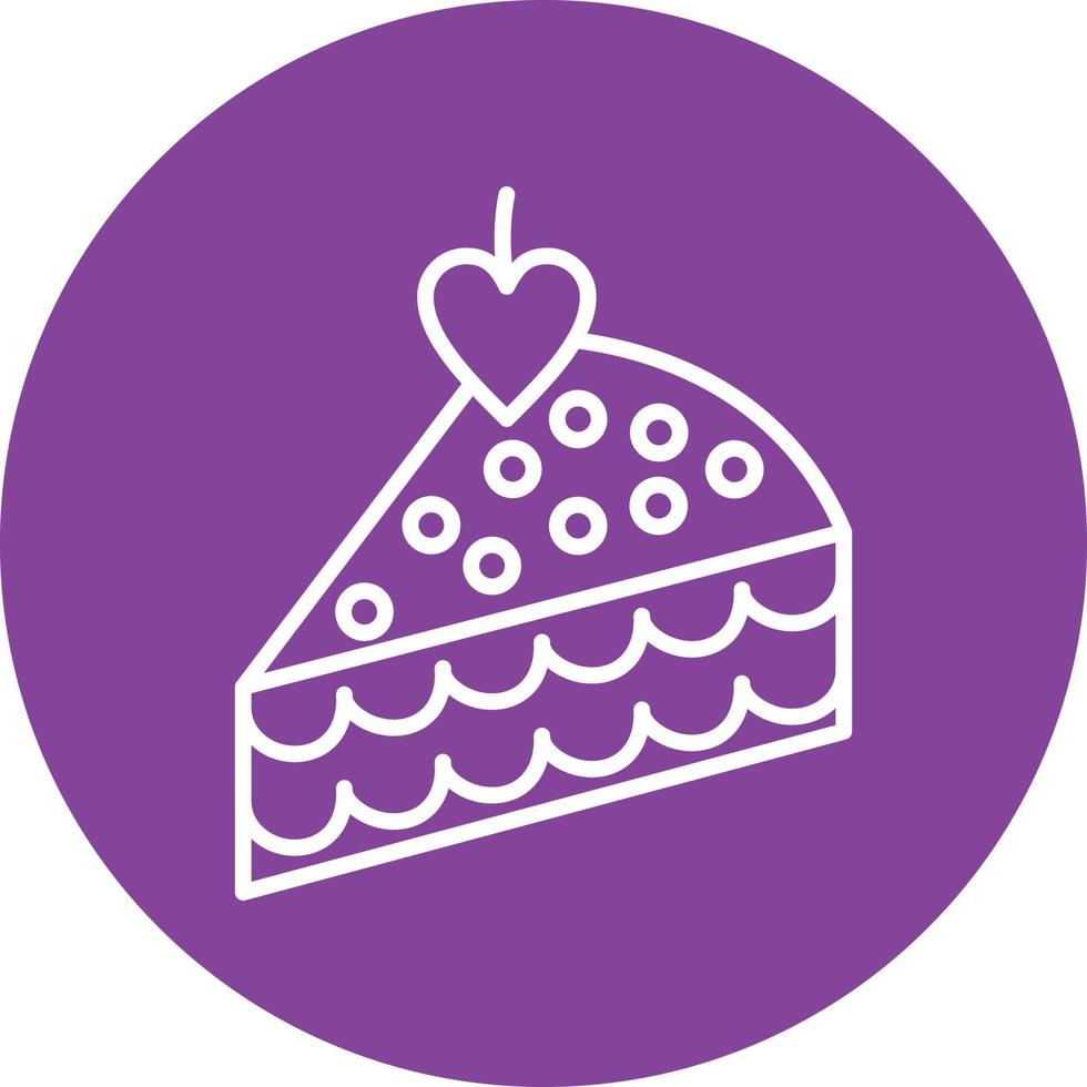 Cake Slice Icon Style vector