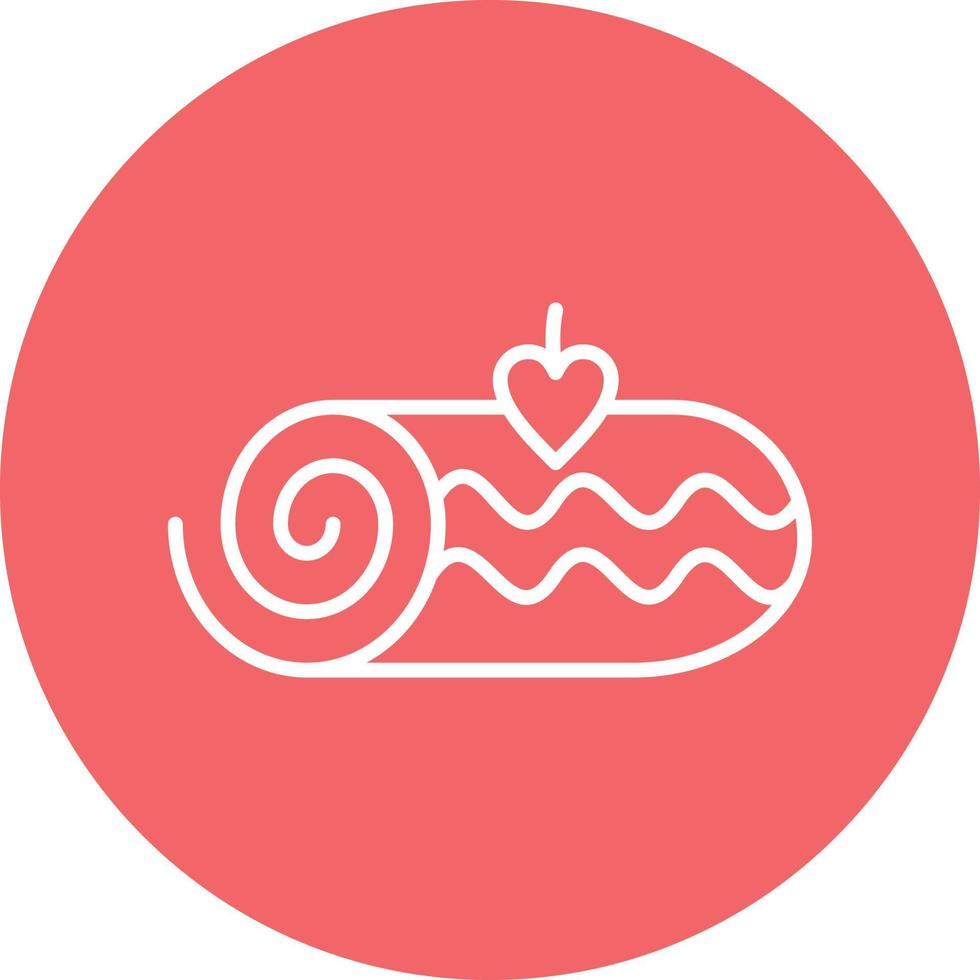 Roll Cake Icon Style vector