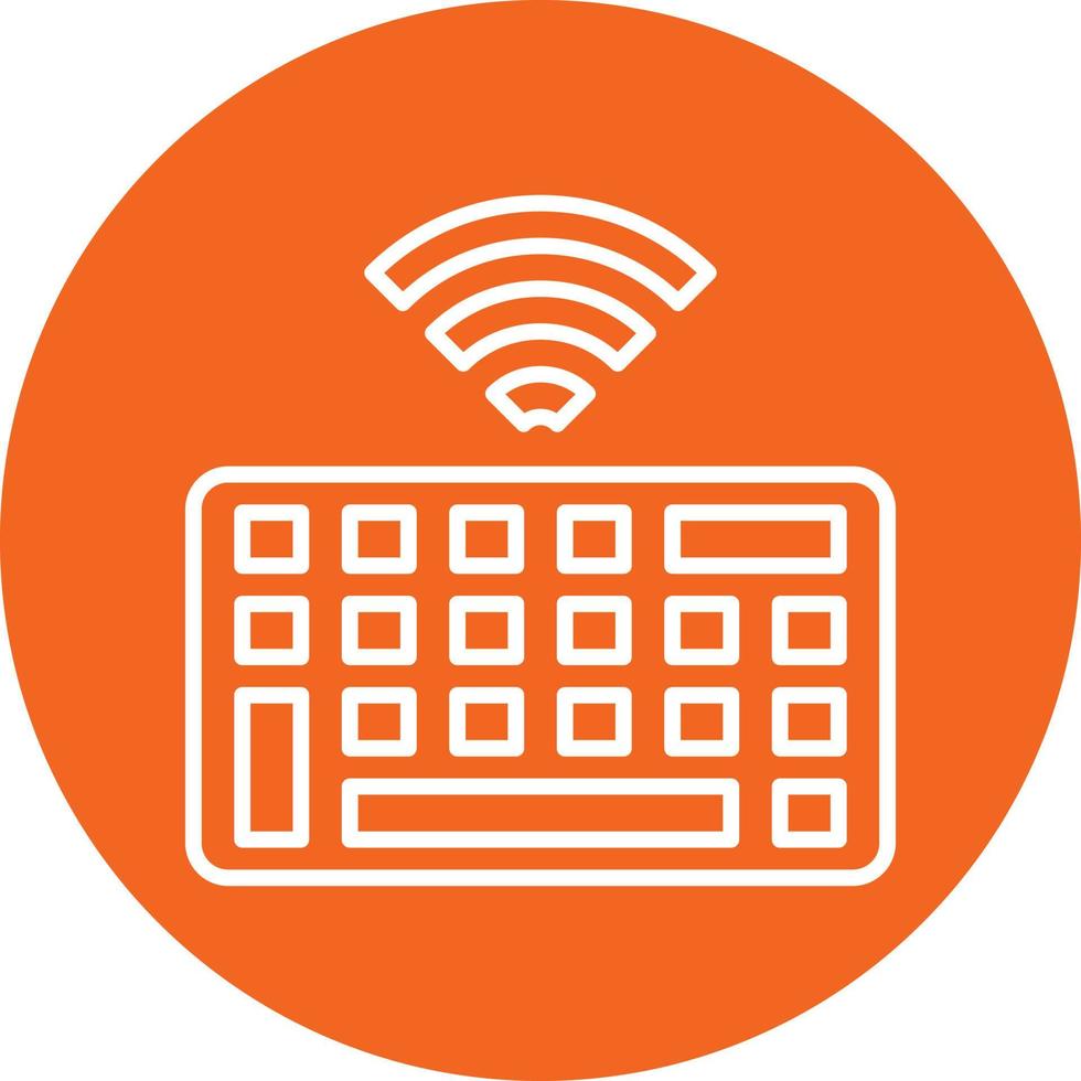 estilo de icono de teclado inalámbrico vector