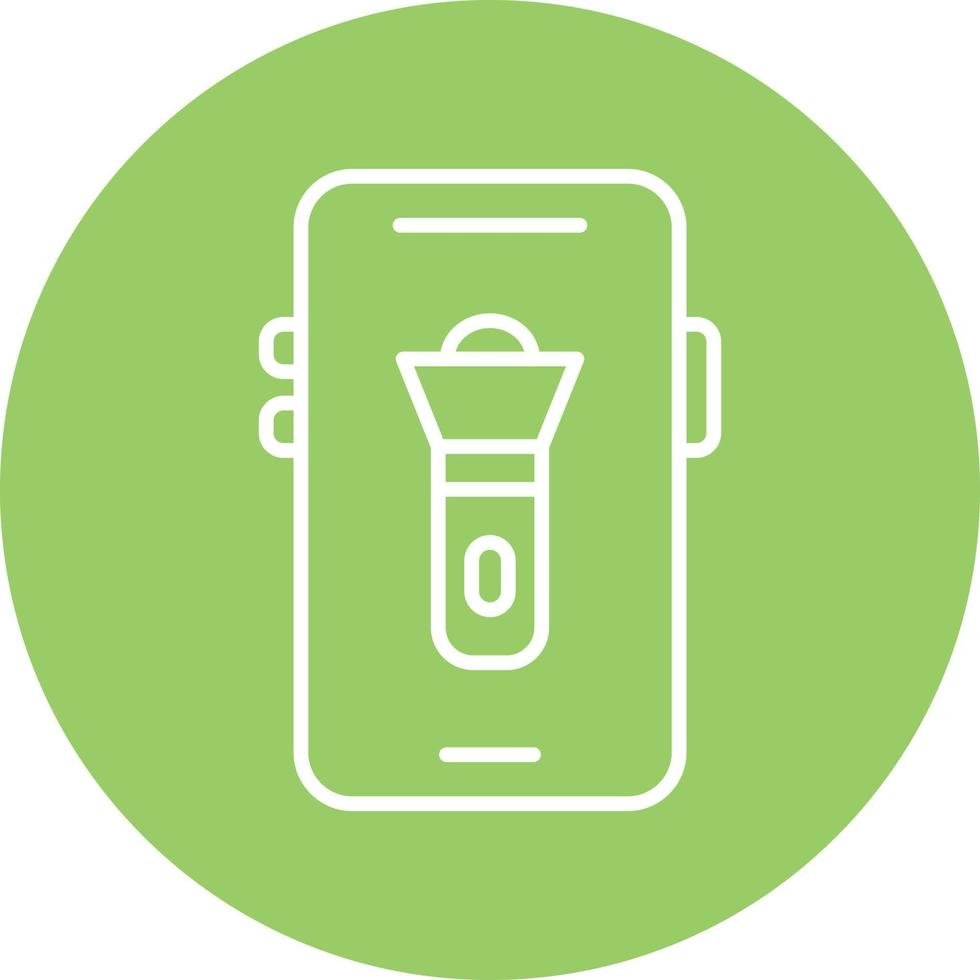 Mobile Torch Icon Style vector