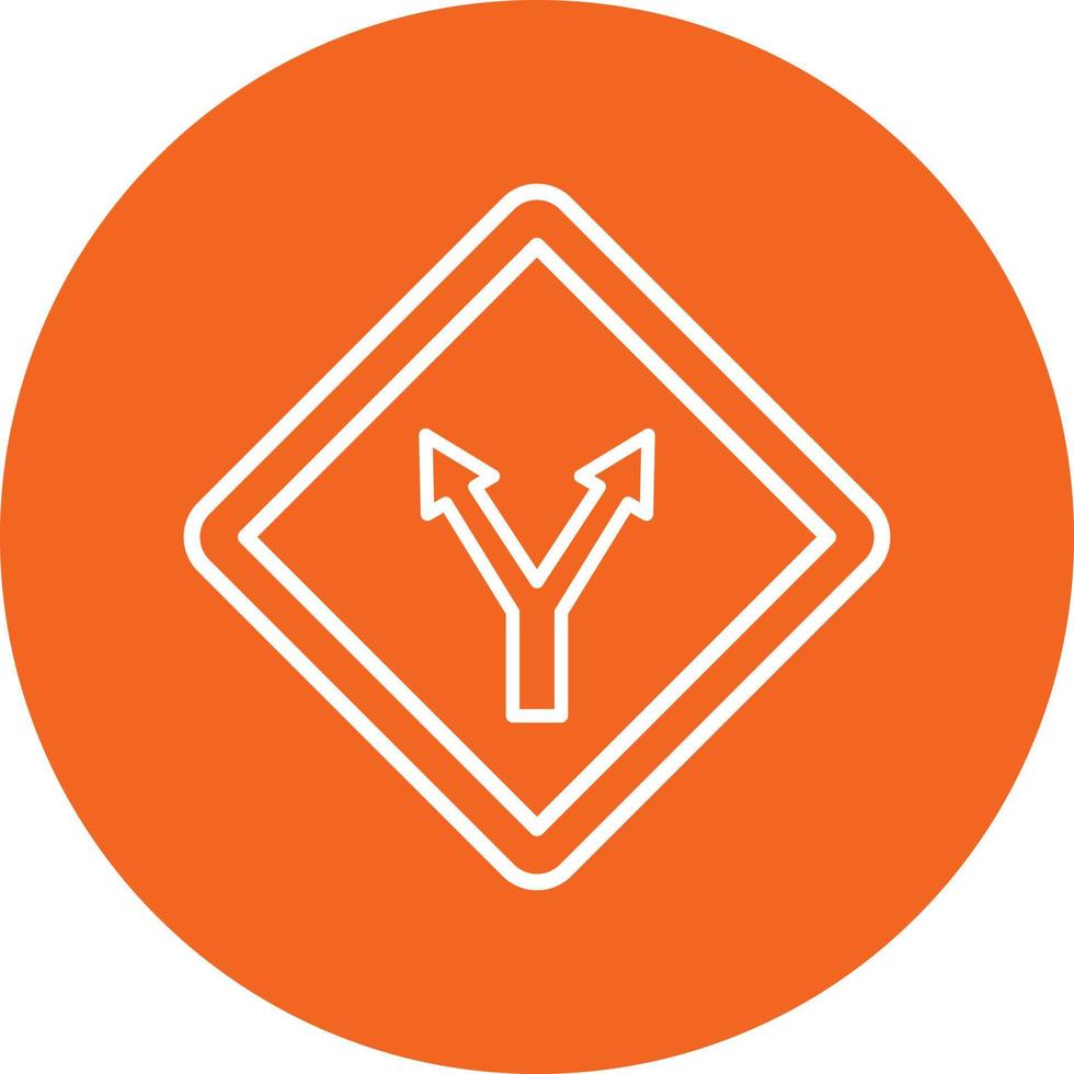 Y Intersection Icon Style vector