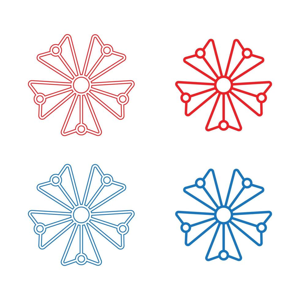 conjunto de logotipo floral vector