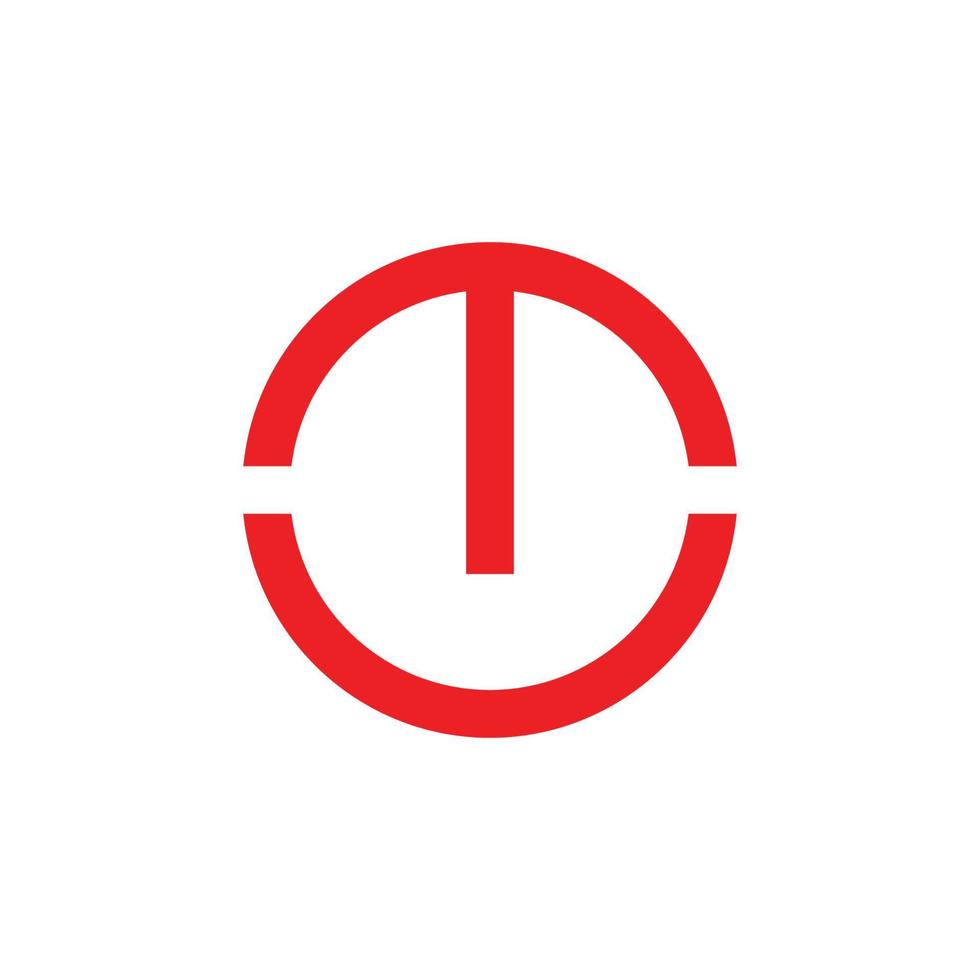 logotipo de la letra t y o vector