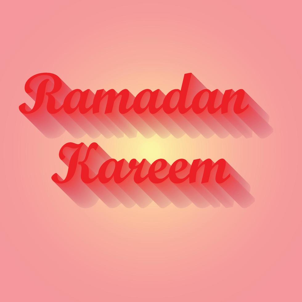 Ramadan Kareem Text Effect vector