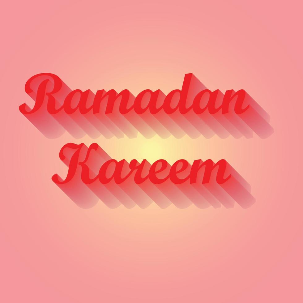 efecto de texto de ramadán kareem vector