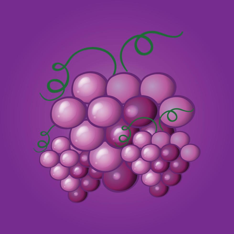 vector libre de fruta de uva