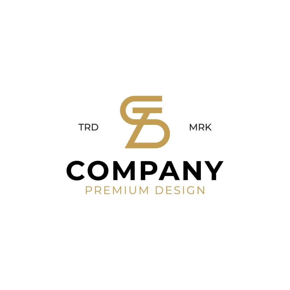 elegant luxury letter ST simple logo design for corporate identity vector
