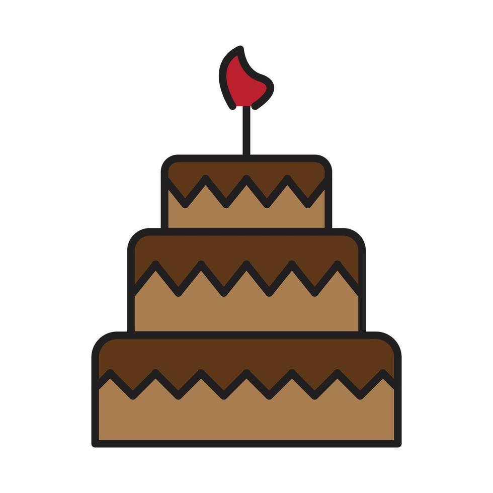 three layer cake icon for website, promotion, social media vector