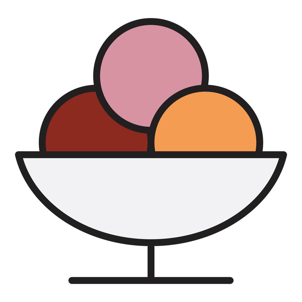 icono de taza de helado para sitio web, promoción, redes sociales vector