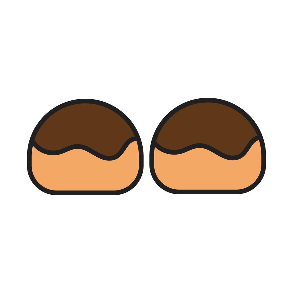 pao bread icon for website, promotion, social media vector