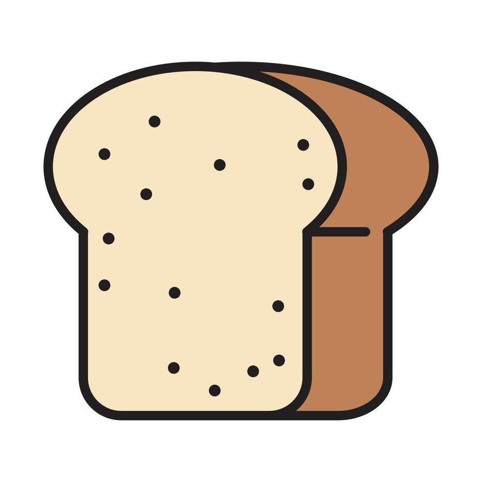 white bread icon for website, promotion, social media vector