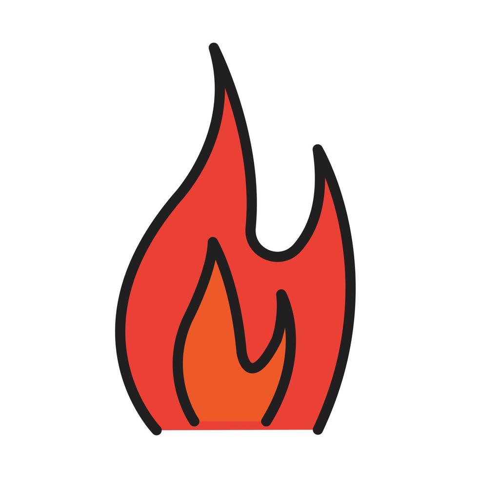 Flame icon for website, promotion, social media vector