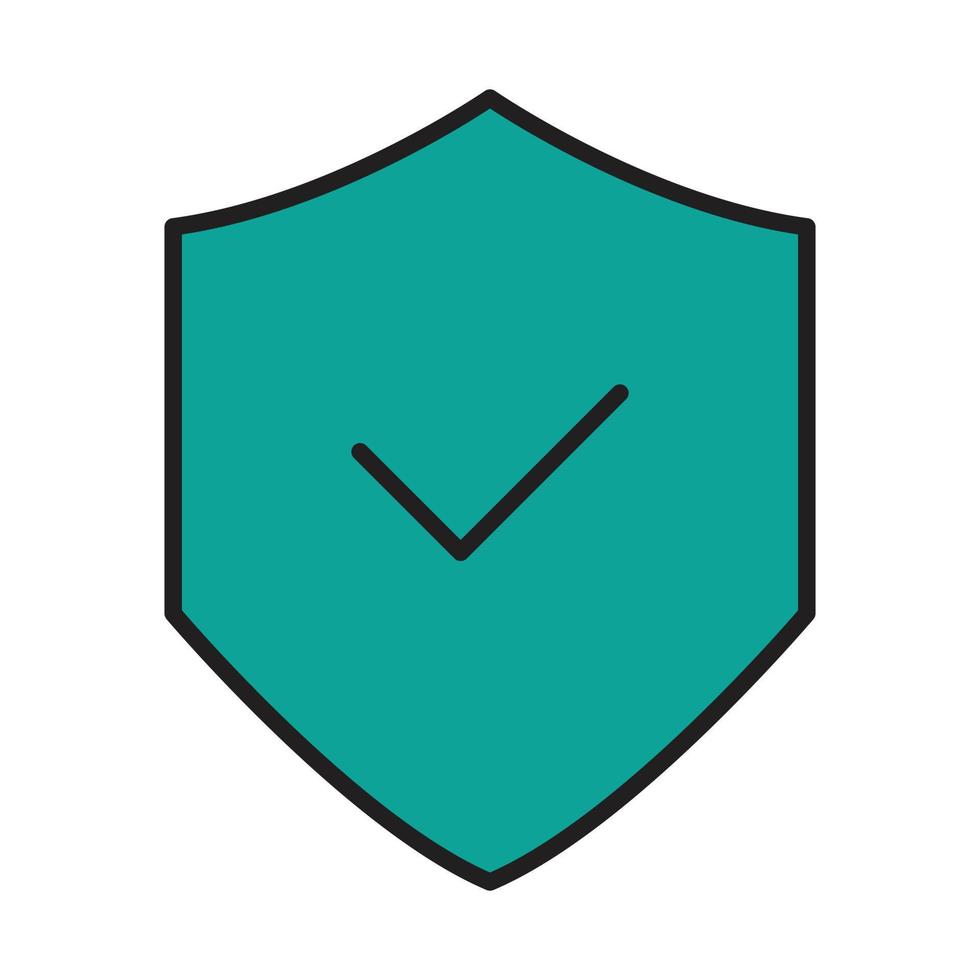 approve shield process icon for website, promotion, social media vector