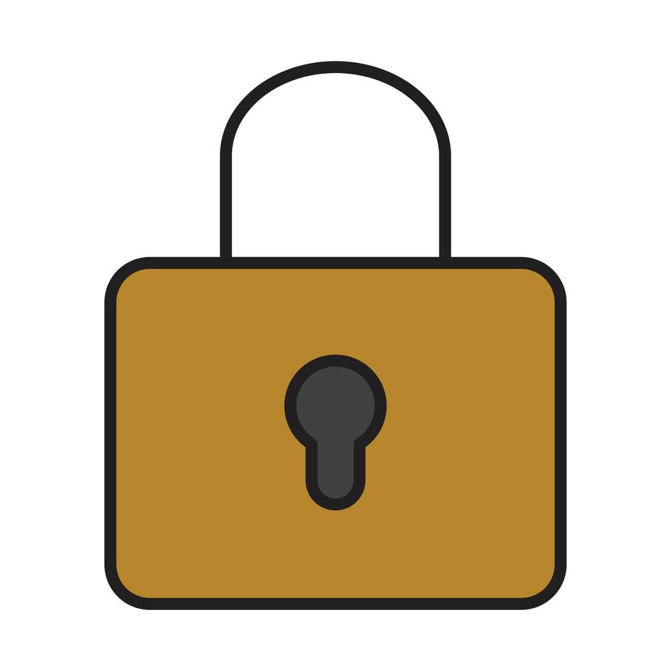 key lock icon for website, promotion, social media vector