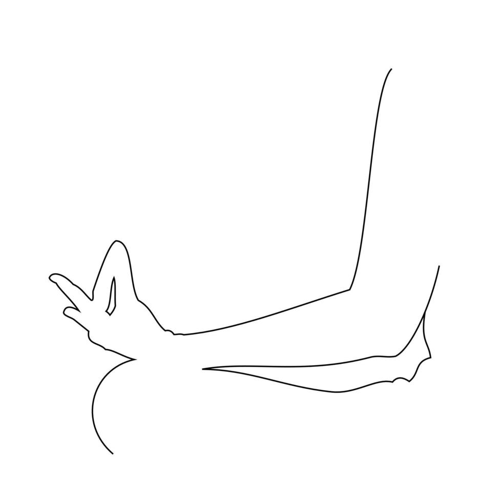 Illustration line drawing of a two hand open for praying. For ramadan, eid al fitr, or church concept. Begging for forgiveness and believe in goodness. Prayer to god with faith and hope. Belief in god vector