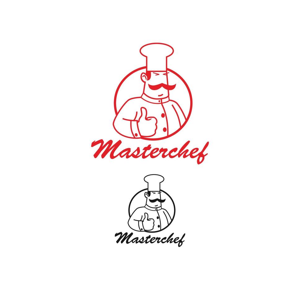 logotipo de maestro de cocina vector