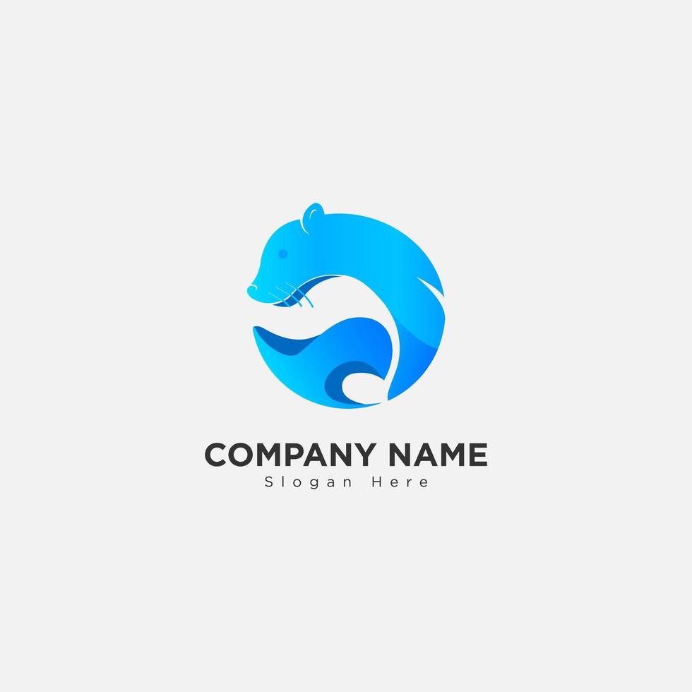 beaver logo with modern style that can be used for digital app logos, social media and more vector