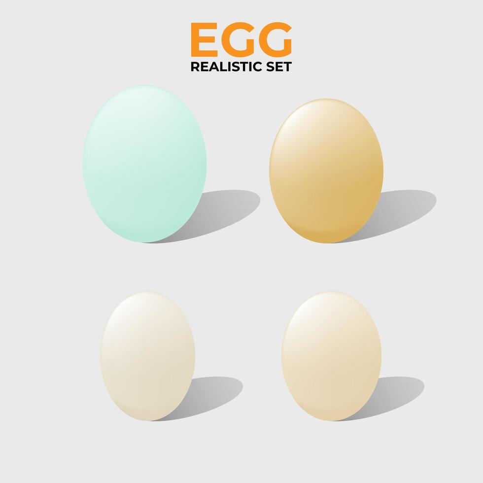 ilustración realista de huevo 3d vector