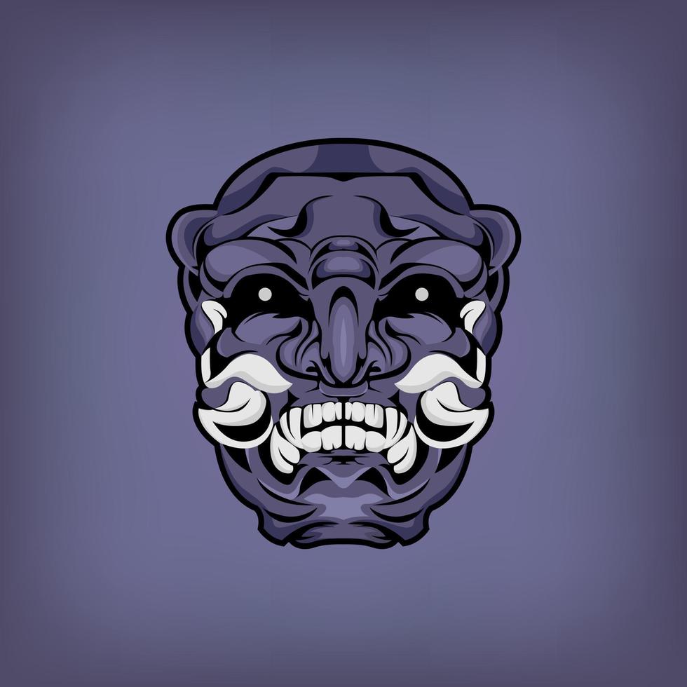 oni mask illustration vector