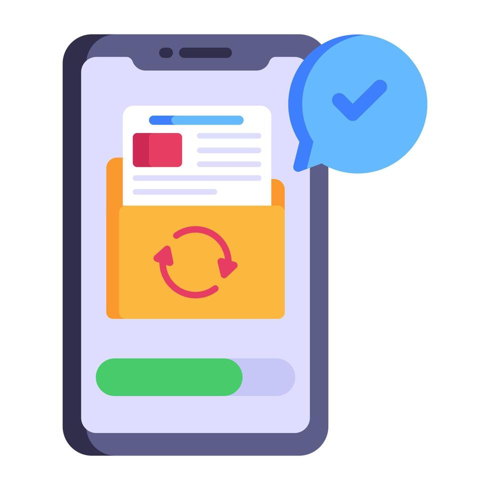 Modern flat style icon of customer support vector