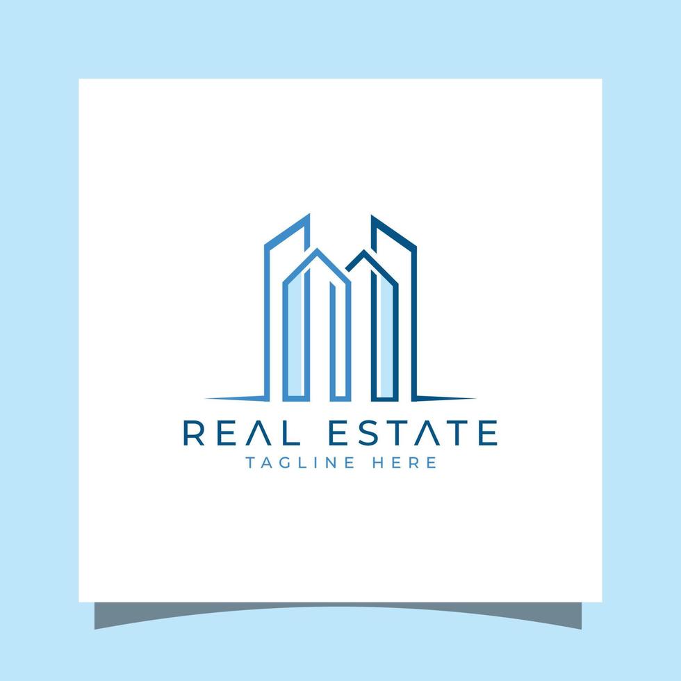 real estate buildings logo design template vector