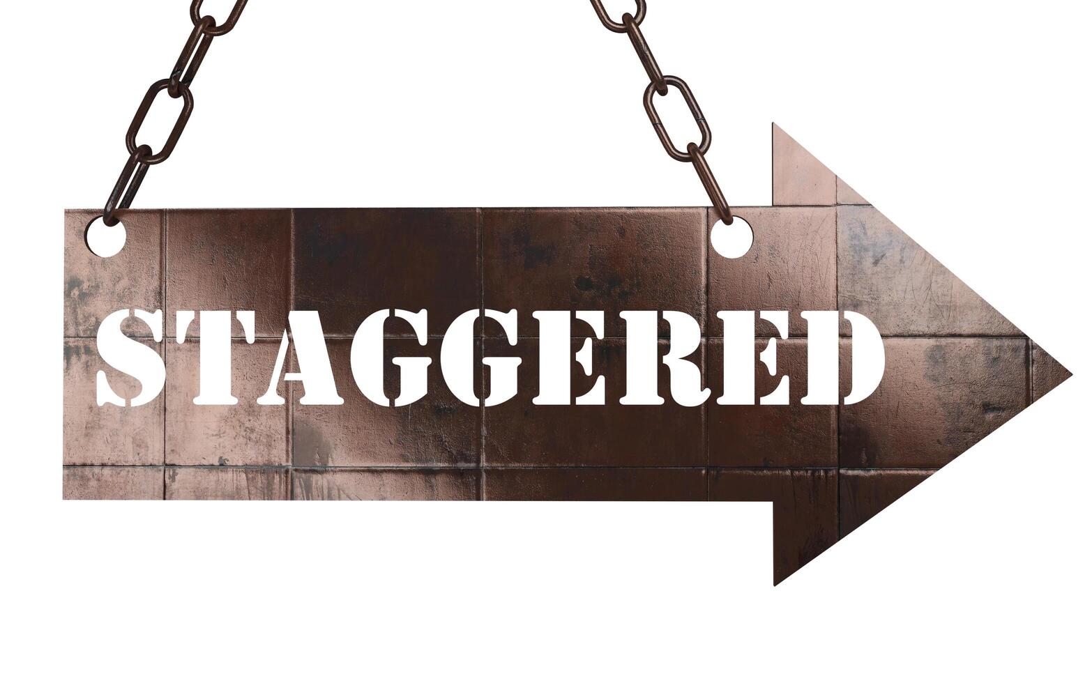 staggered word on metal pointer 6367662 Stock Photo at Vecteezy