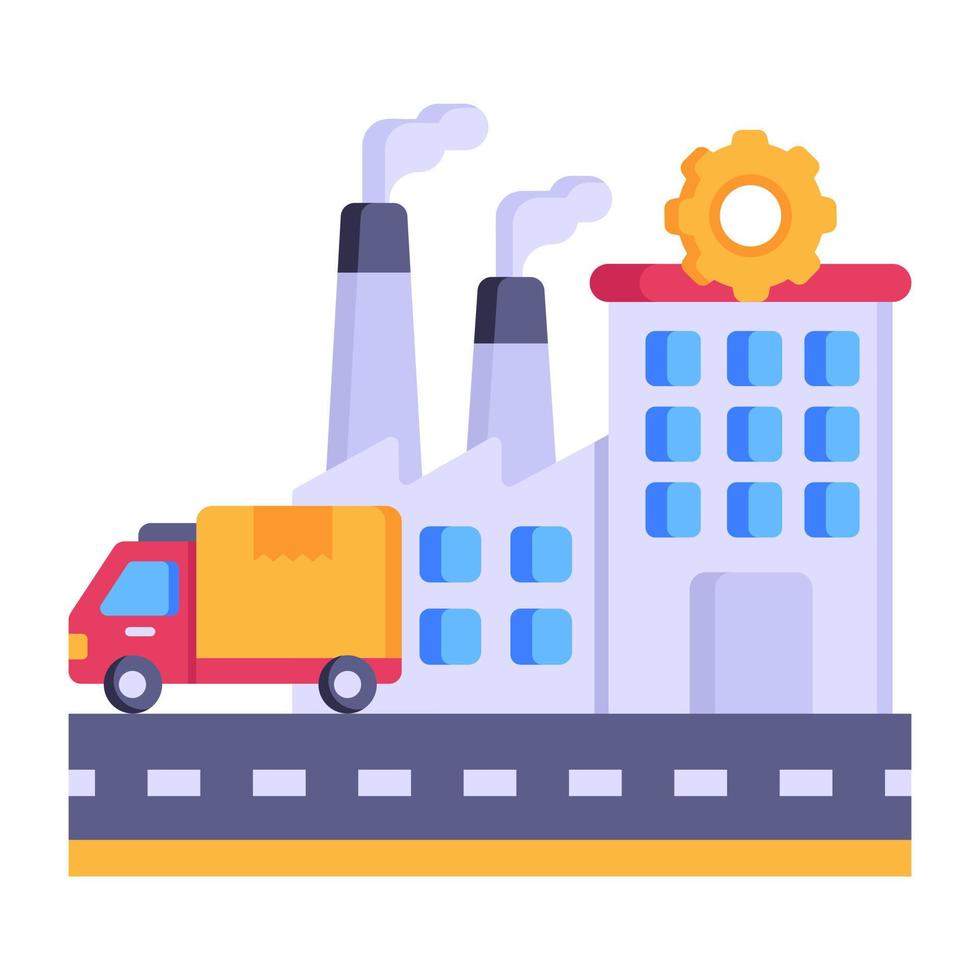 A well-designed flat illustration of supply chain vector